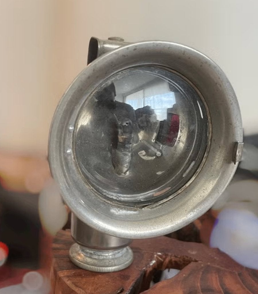 antieke ICCA carbidlamp - vooroorlogs - Frans fabricaat, Ophalen of Verzenden, Gebruikt, Voorlicht