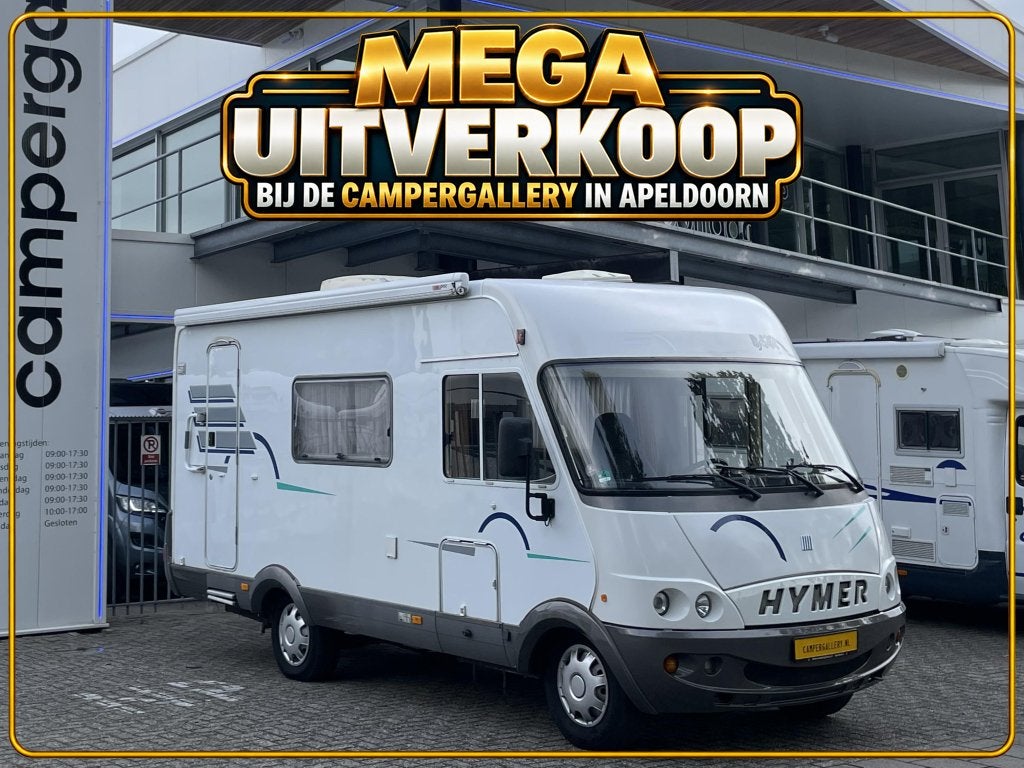 Hymer B544 HEFBED ZONNEPANEEL MOTOR AIRCO CRUISE CONTROL, Caravans en Kamperen, Integraal, Fiat, Bedrijf, Hymer