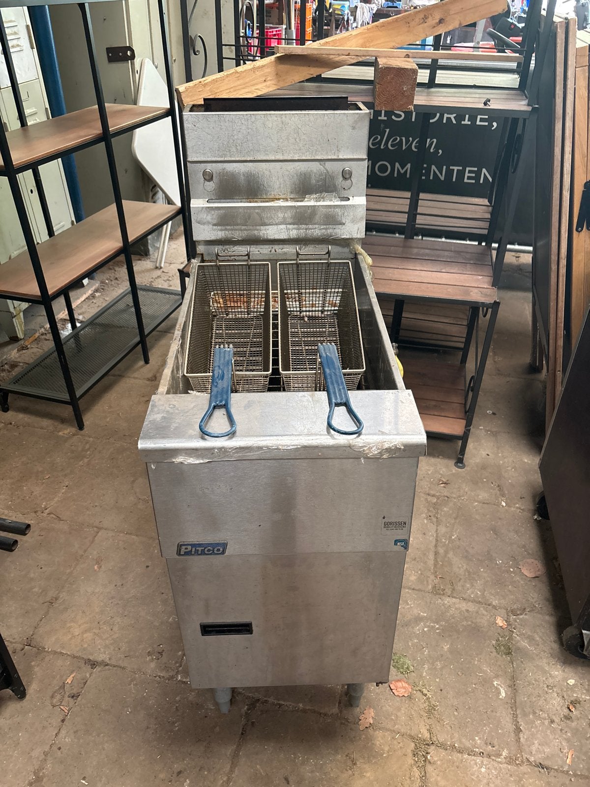 Pitco Frialator Commerciële Dubbele Friteuse, 4 liter of meer, Ophalen, Gebruikt, Duo-friteuse