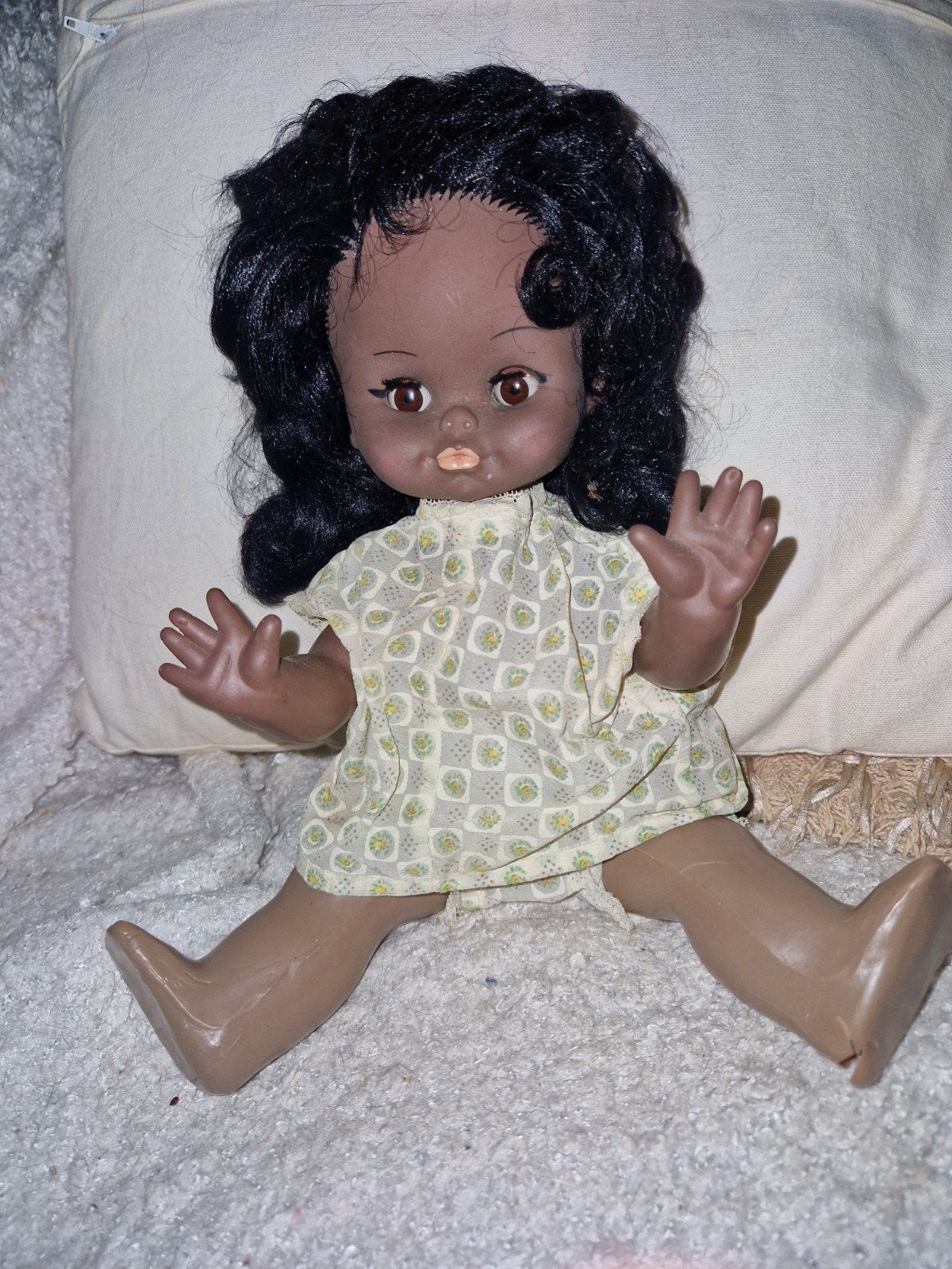 Vintage  orginele Gege pop uit jaren 60/70, Ophalen of Verzenden, Gebruikt, Babypop