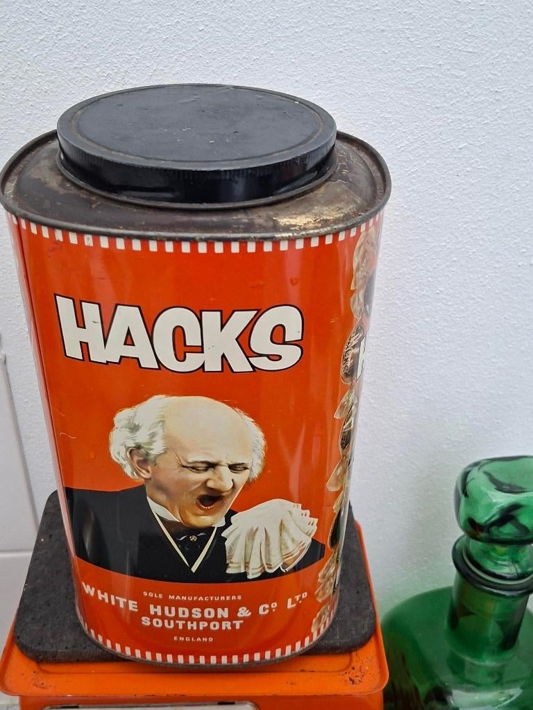 vintage Engels blik voorraadblik Hacks snoepjes jaren 50-60, Ophalen of Verzenden, Gebruikt, Overige, Overige merken