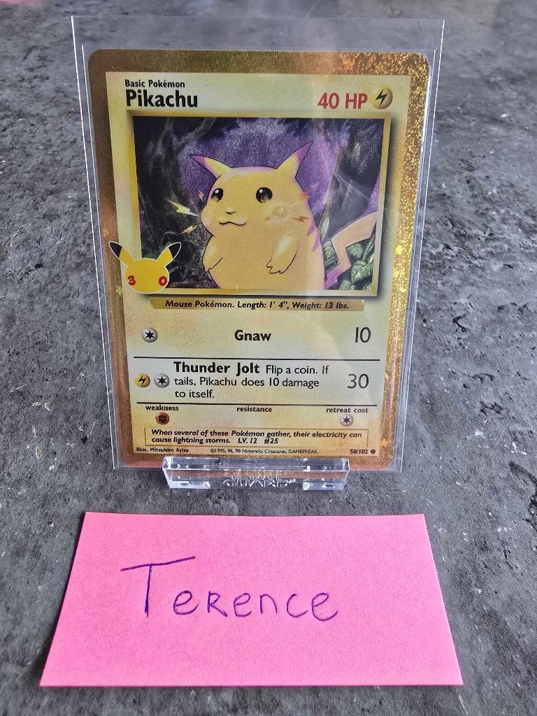 Pikachu (30C BS 58) Pokémon kaart, Ophalen of Verzenden, Nieuw, Losse kaart, Foil