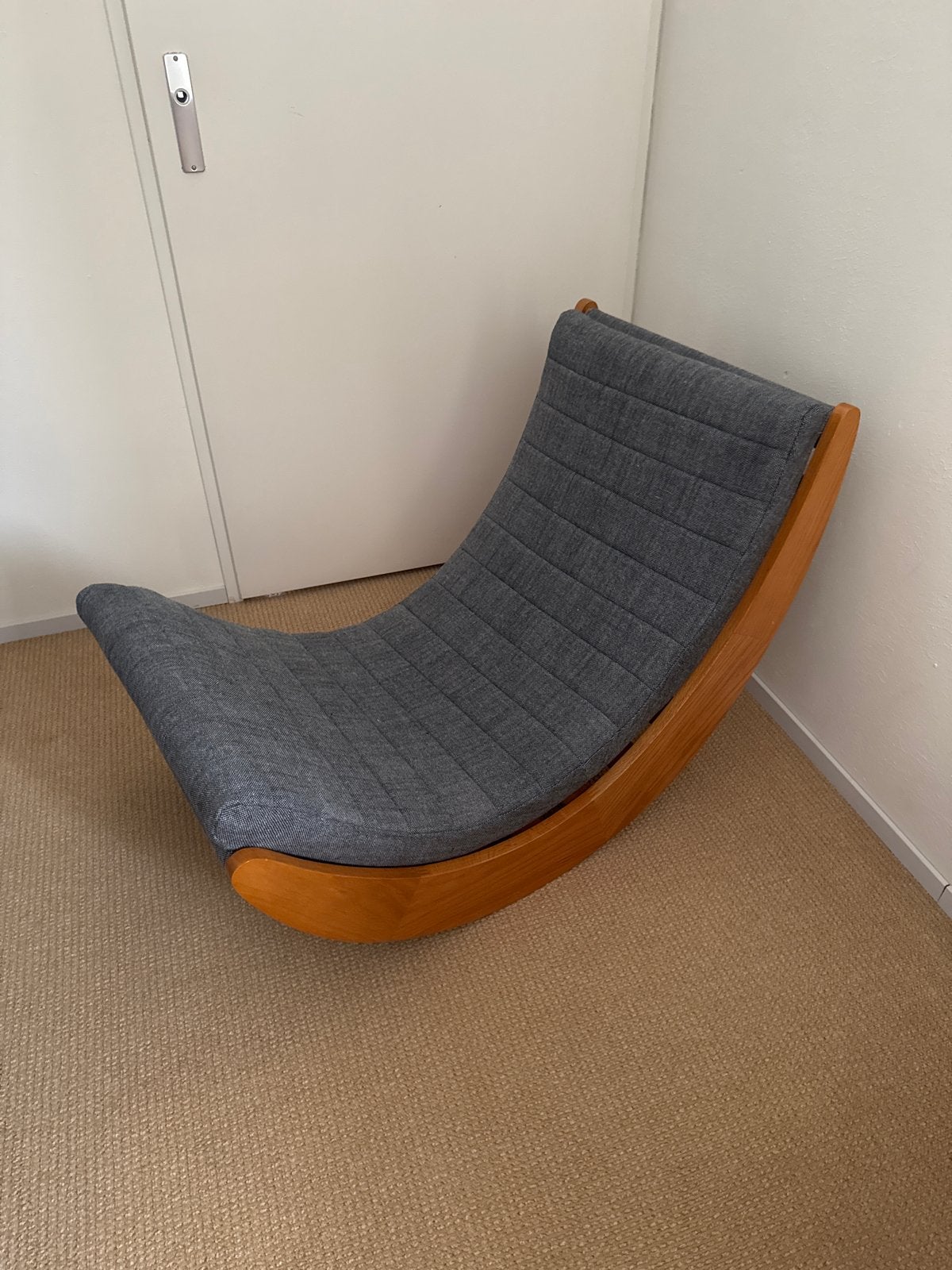 Verner Panton Relaxer schommelstoel als nieuw!, Ophalen, Design, Zo goed als nieuw, Hout