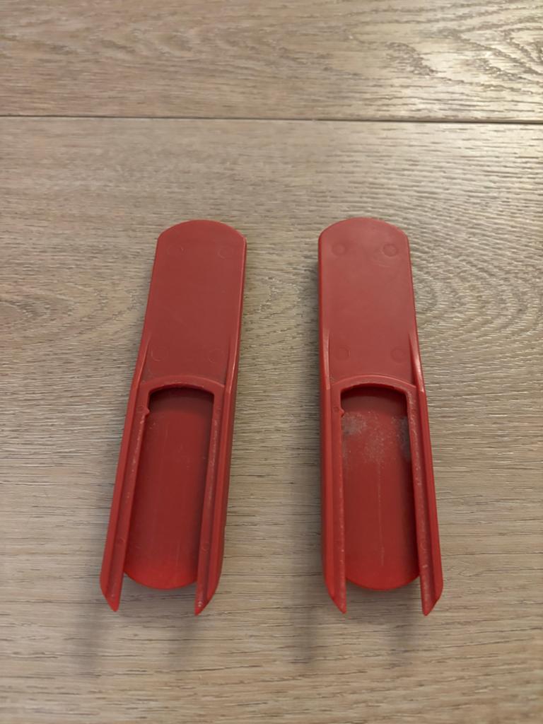 Stokke Tripp Trapp glijders - sliders - gliders rood, Ophalen of Verzenden, Gebruikt, Meegroeistoel