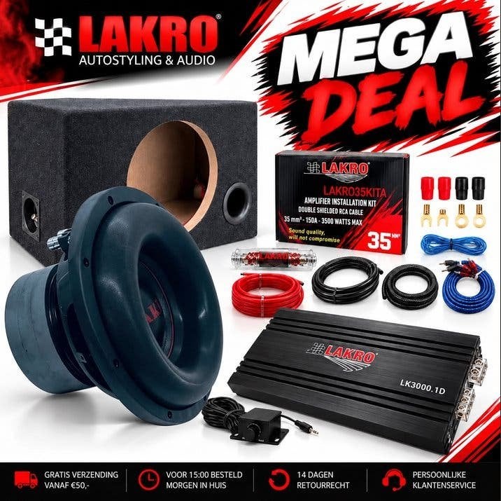 lakro SPL pack 2 2300watt 12inch, Niet ingevuld, Niet ingevuld, Nieuw, Ophalen of Verzenden