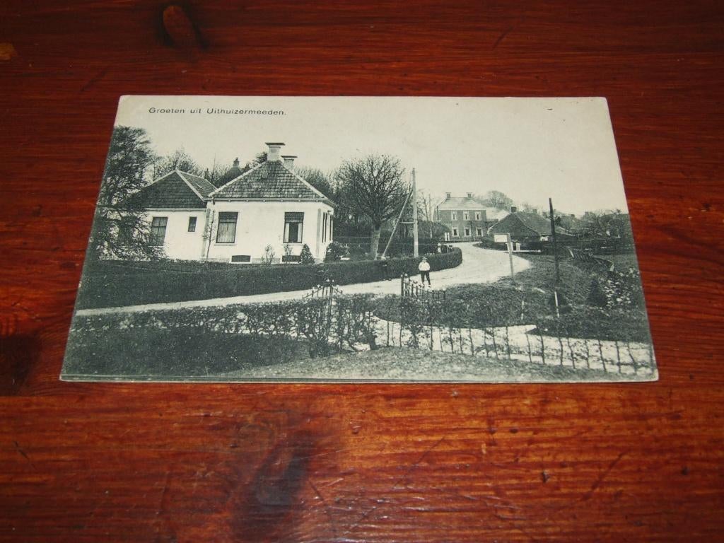 557- GROETEN UIT UITHUIZERMEEDEN - 1924, Verzamelen, Ansichtkaarten | Nederland, Verzenden, 1920 tot 1940, Gelopen