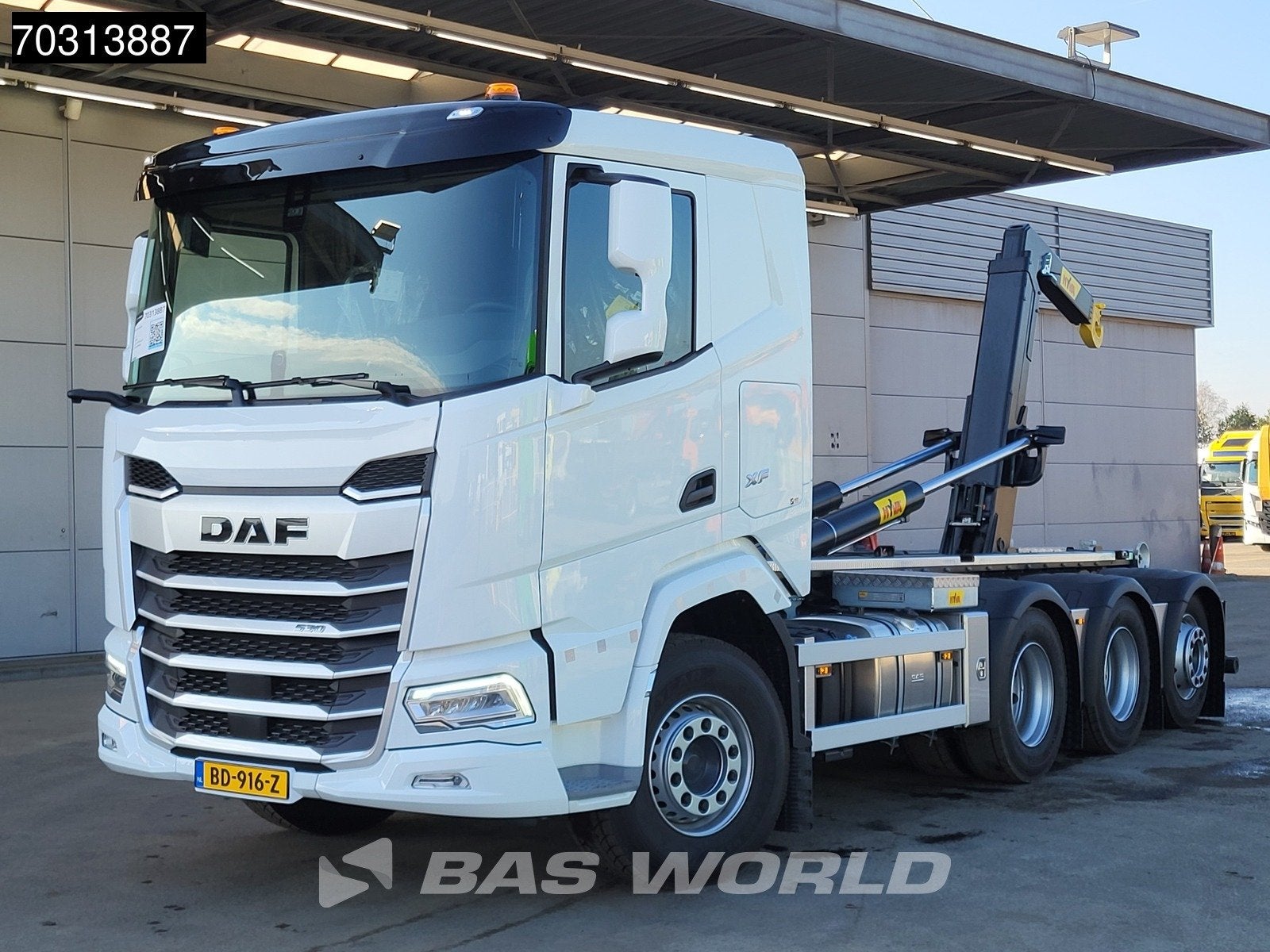DAF XF 530 8X4 NEW 30tons HYVA 30-60-S Heavy Duty Containers, Auto's, Automaat, Stof, Euro 6, Wit