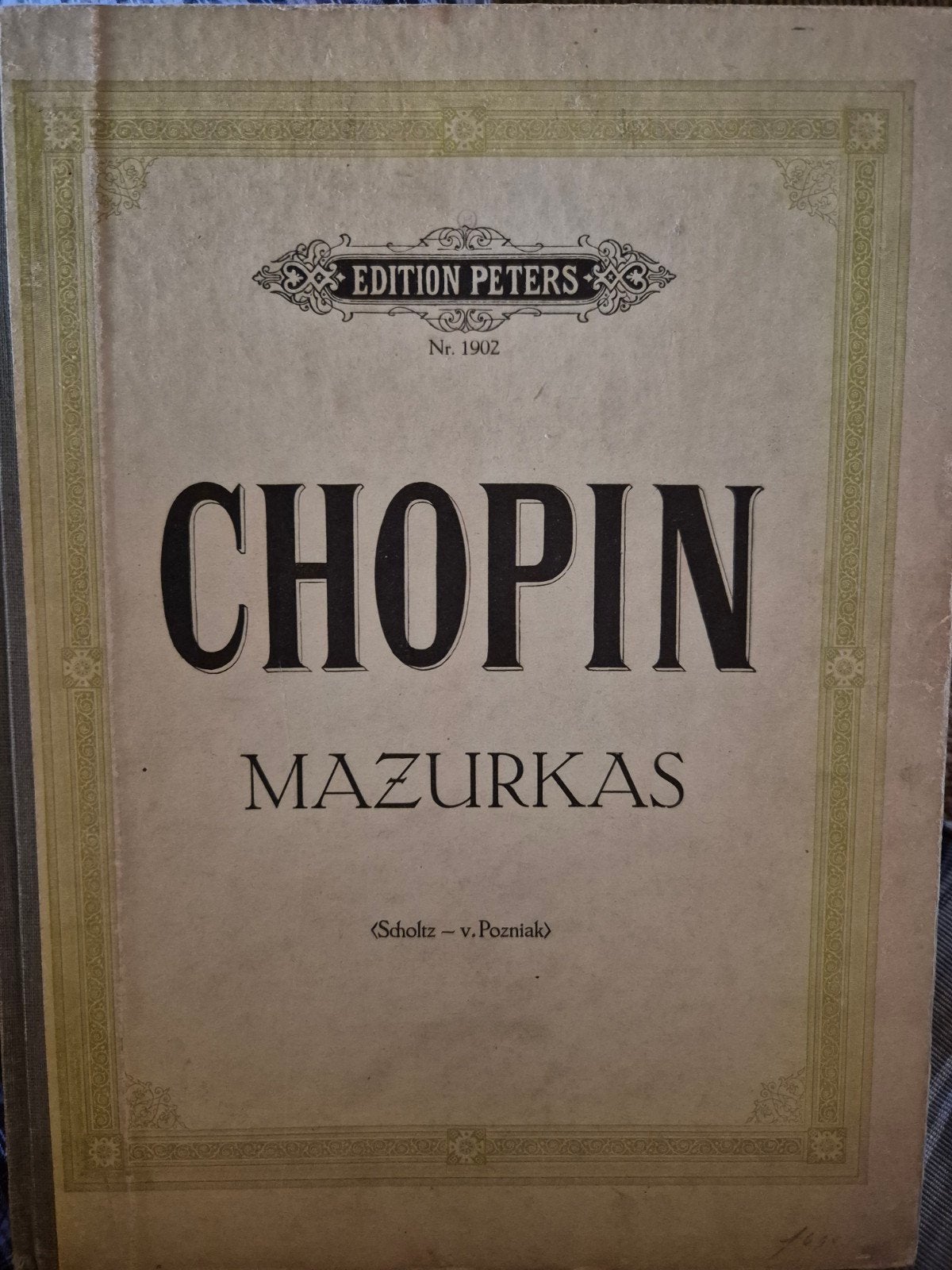 Chopin Mazurkas - Edition Peters Nr. 1902 (bladmuziek), Muziek en Instrumenten, Gebruikt, Klassiek, Ophalen of Verzenden, Artiest of Componist
