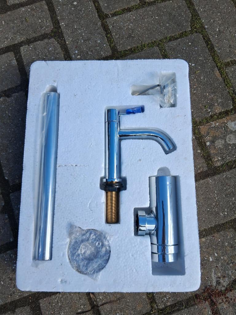Fonteinkraantje met sifon, Ophalen, Nieuw, Chroom, Toilet