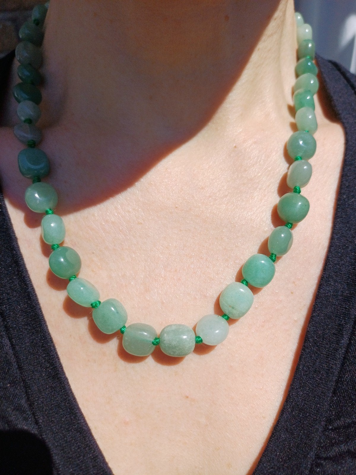 Vanoli collier / ketting van aventurijn kralen, Sieraden, Tassen en Uiterlijk, Kettingen, Daiva1973@hotmail.com, Vanoli, Amsterdam