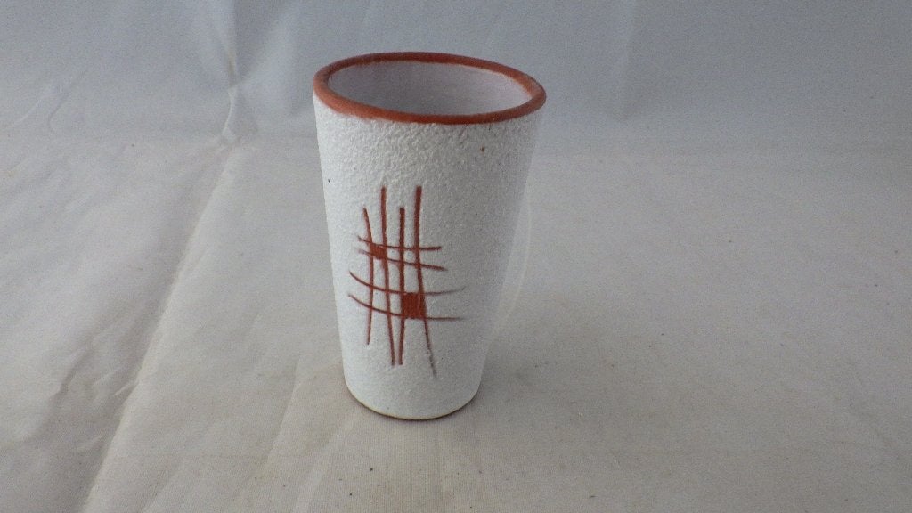 vintage vaasje jaren 50/60, Huis en Inrichting, Woonaccessoires | Vazen, Ophalen of Verzenden, Gebruikt, Overige kleuren, Steen/keramiek