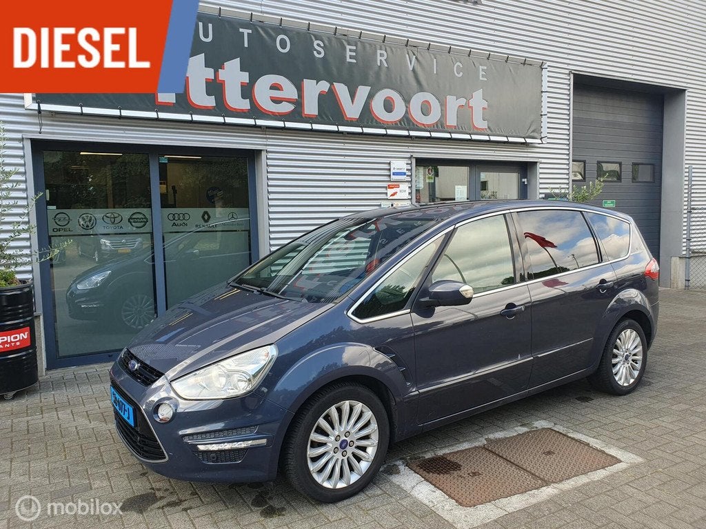 Ford S-Max 2.0 TDCi Lease Platinum 7p., Auto's, Ford, Euro 5, 136 pk, Zwart, 1589 kg