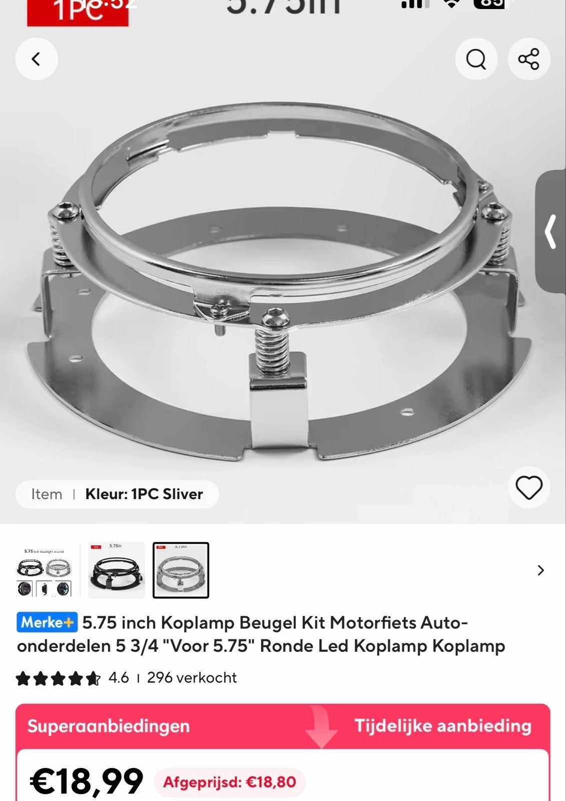 5.75 inch Koplamp Beugel Kit Motorfiets Auto-onderdelen, Motoren, Ophalen, Nieuw
