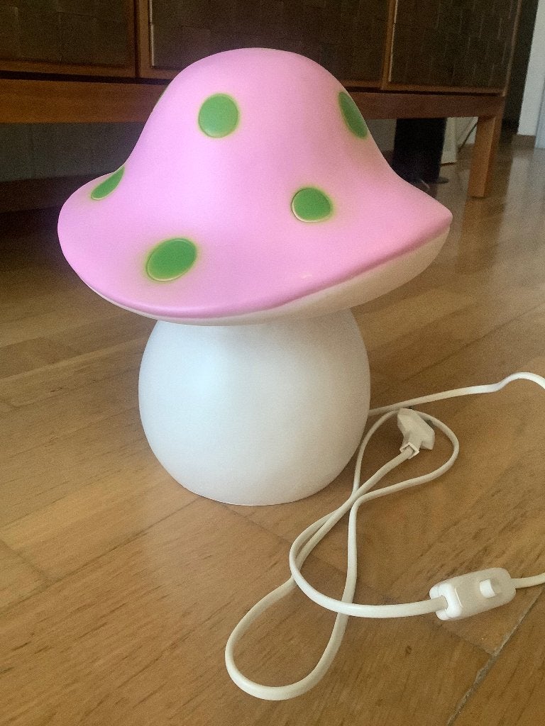 Spaanse Paddenstoel figuurlamp kinderlamp lamp roze/groen, Kinderen en Baby's, Kinderkamer | Inrichting en Decoratie, Zo goed als nieuw