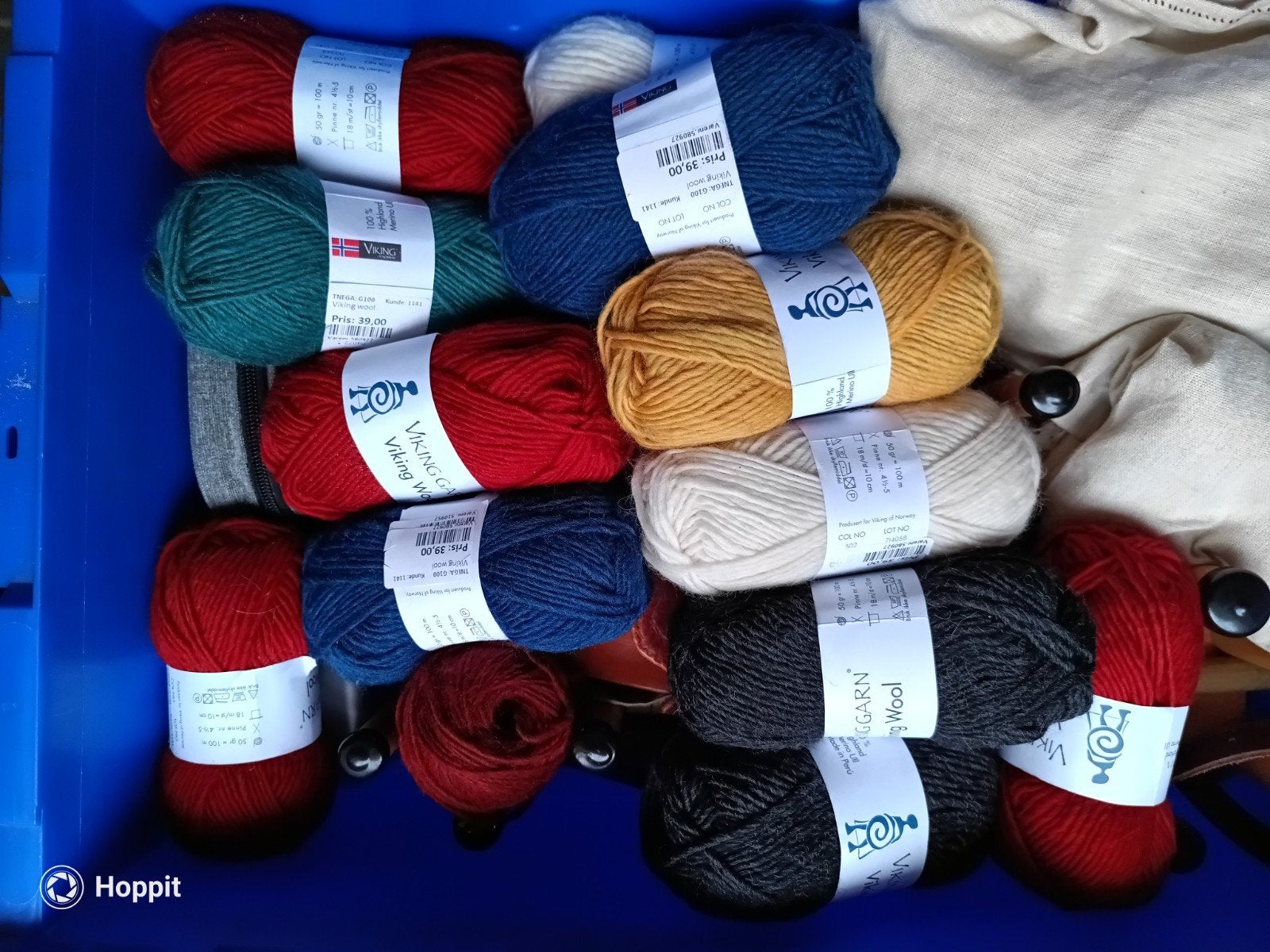 14 bollen Viking Garn Merino Wol 50g (100m), Hobby en Vrije tijd, Ophalen of Verzenden, Nieuw, Breien of Haken, Wol of Garen