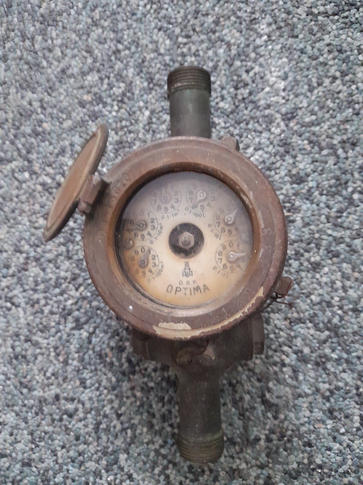 Antieke Optima watermeter van Borp & Reuther, Antiek en Kunst, Ophalen of Verzenden