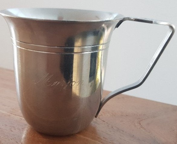 Sola kinderdrinkbeker Donald Duck - antiek - tin - IGST, Ophalen of Verzenden