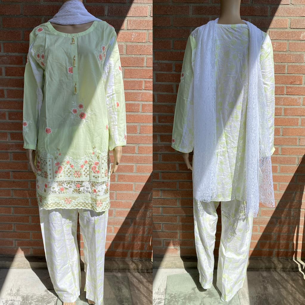 Salwar kameez anarkali churidar saree lengha jurk groen L, Maat 42/44 (L), Nieuw, Ophalen of Verzenden, Onder de knie