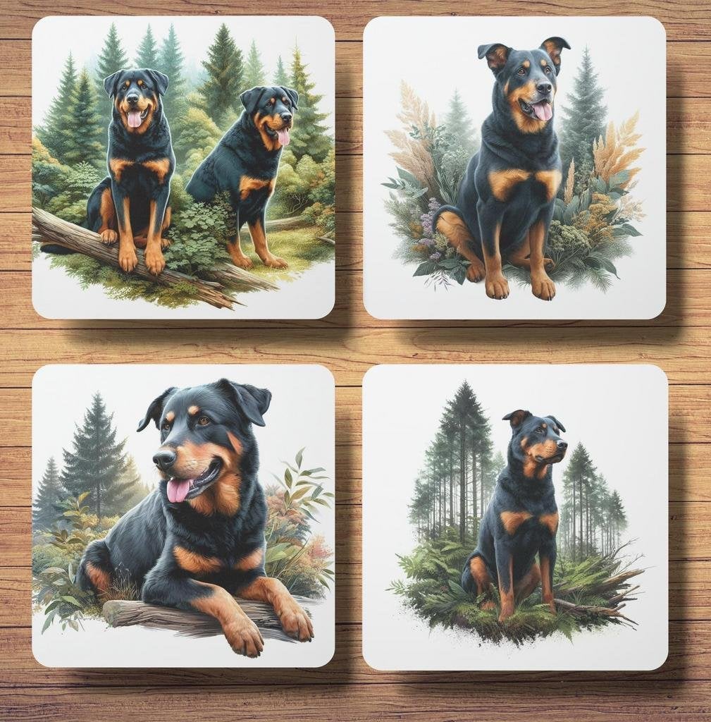 Beauceron Bos onderzetters met houder, Ophalen of Verzenden, Nieuw