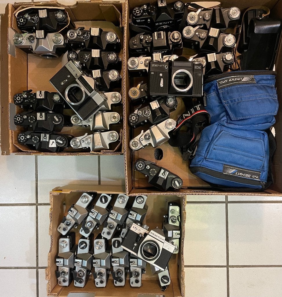 Zenit en/of Praktica (SRL-body's) 10 stuks voor 49,99€, Ophalen of Verzenden, Compact, Overige Merken