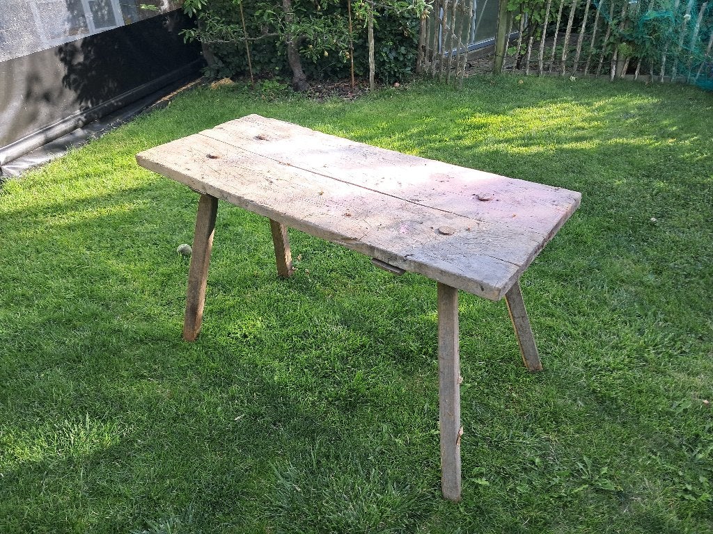 Brocante/vintage slagerstafel, Ophalen, Gebruikt, 50 tot 100 cm, Brocante/vintage