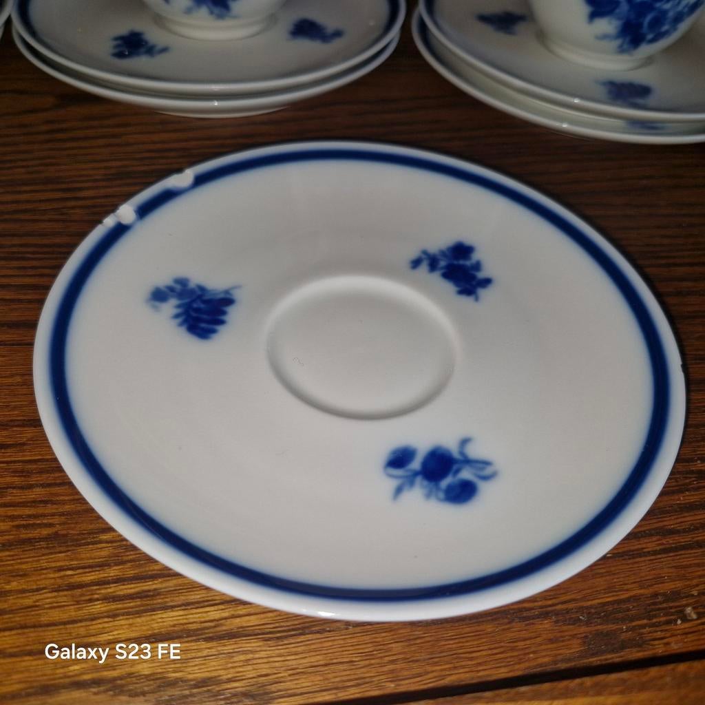 Mosa Maastricht Holland Koffie/Theeservies - Blauw Bloemen, Ophalen