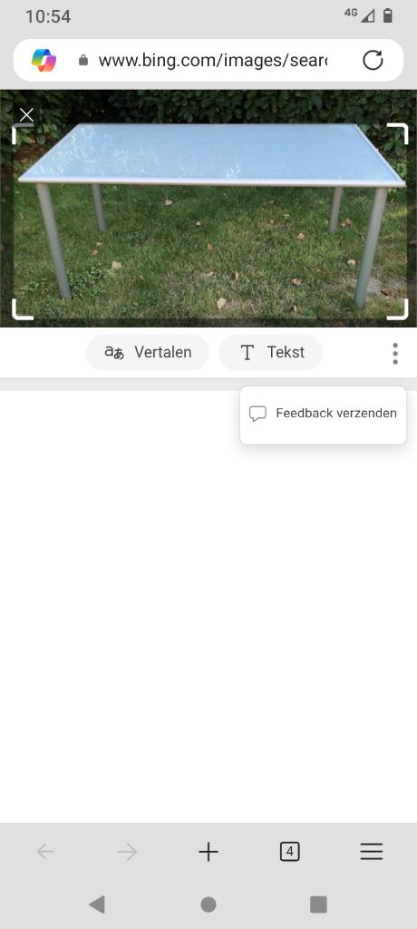Glazen tafel Ikea, Ophalen, Gebruikt, 50 tot 100 cm, Vijf personen of meer