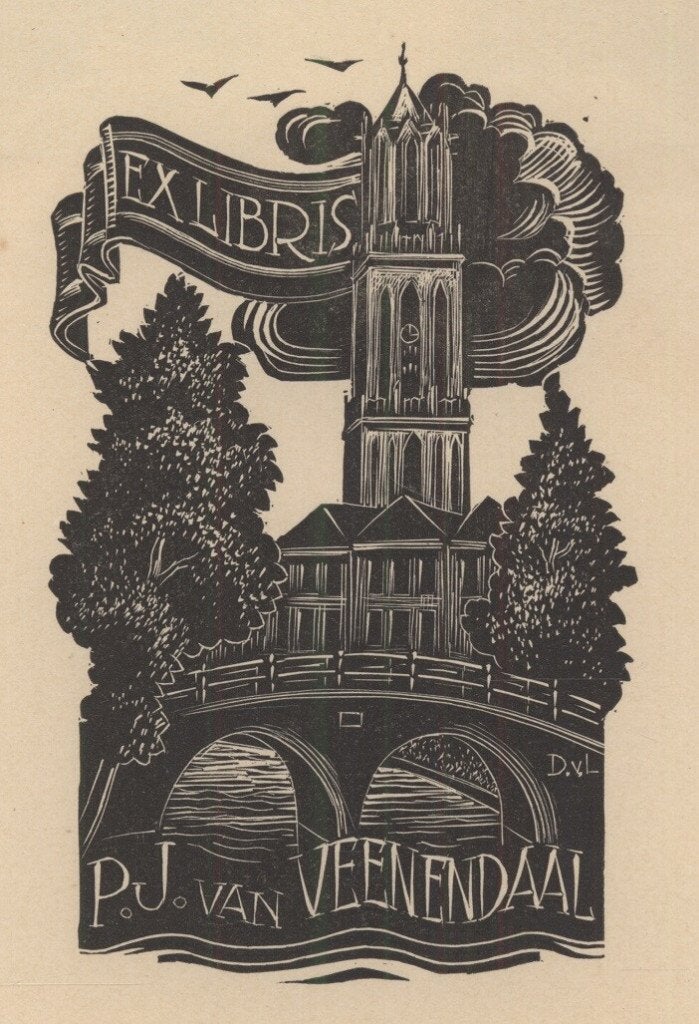 1332 Ex Libris Nederland : Dirk van Luijn, 1946, Verzenden, Ex libris