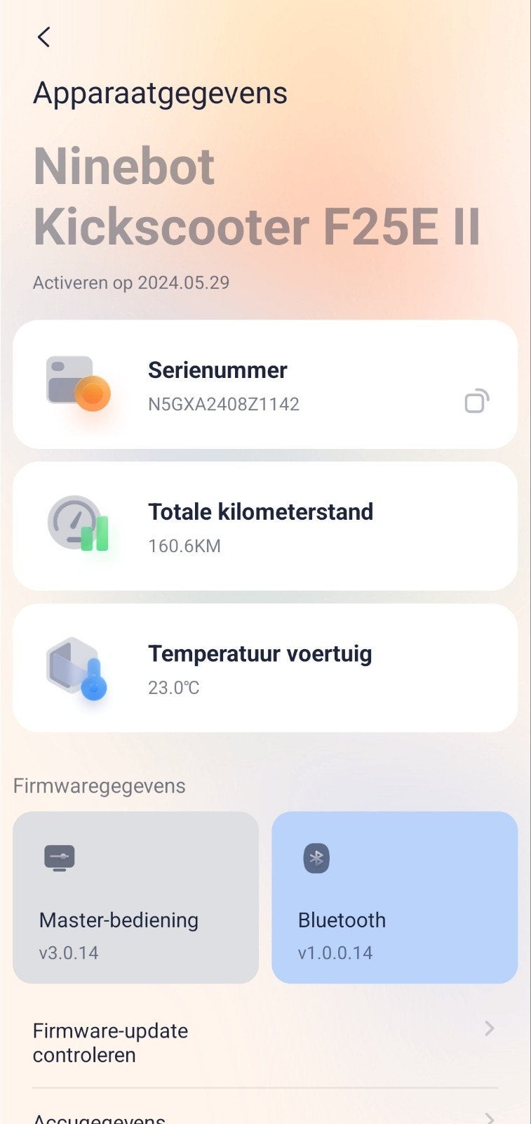 Ninebot Kickscooter F25E II - Zo goed als nieuw, Fietsen en Brommers, Steps, Ophalen