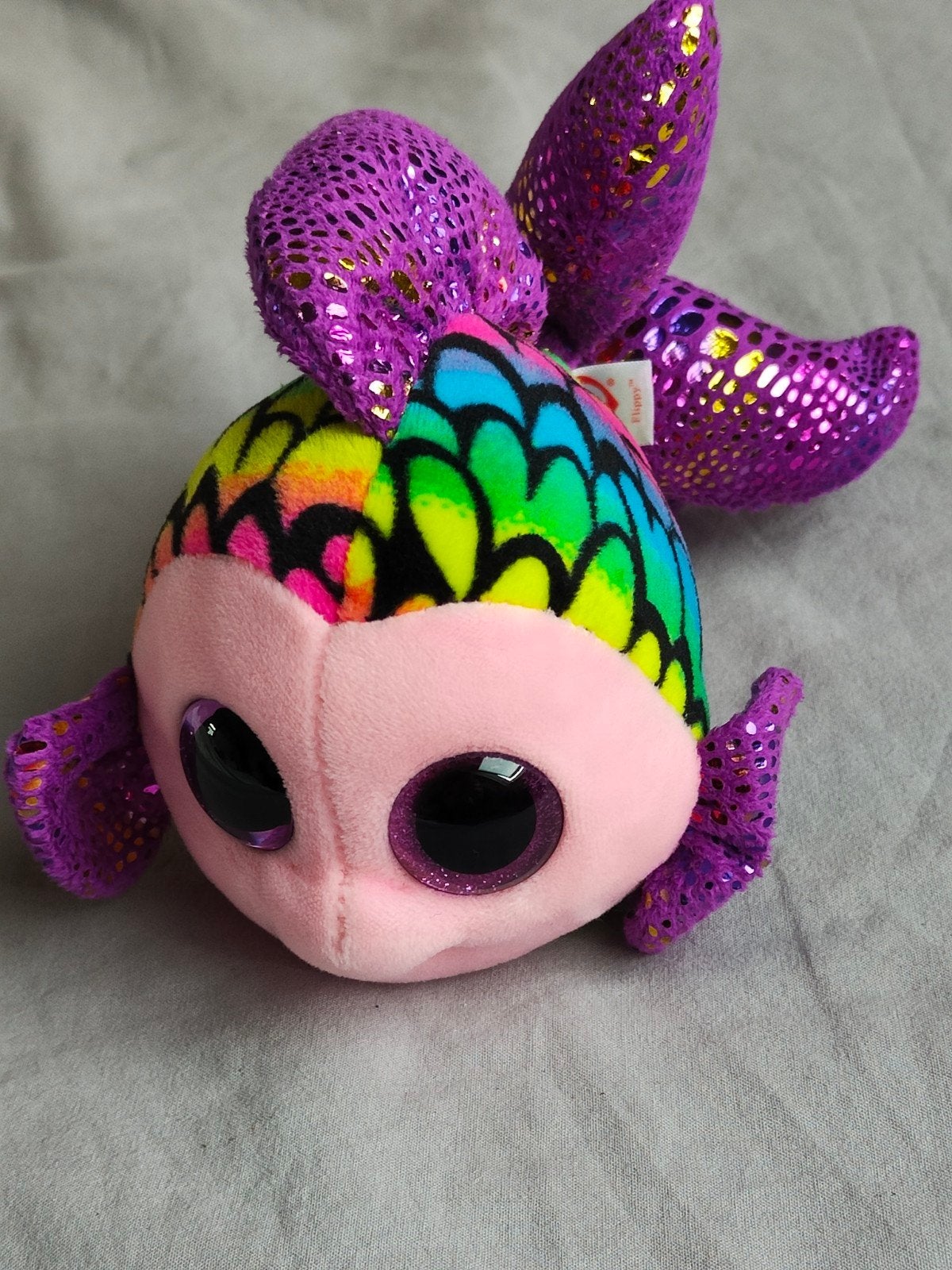 Ty Beanie Boo Flippy Vis, Overige typen, Ophalen of Verzenden, Zo goed als nieuw, Middelgroot (20 tot 80 cm)