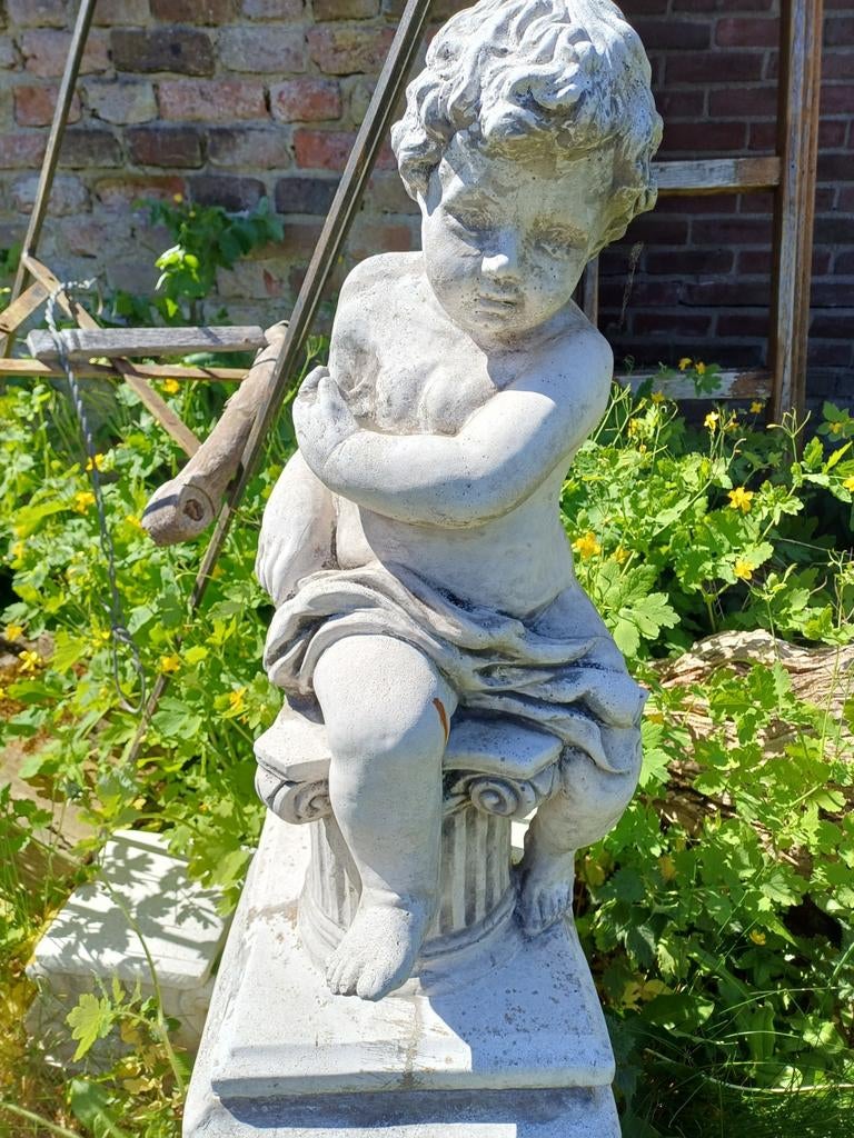 Betonnen  beeld - Tuinbeeld cherubijn, Tuin en Terras, Tuinbeelden, Ophalen