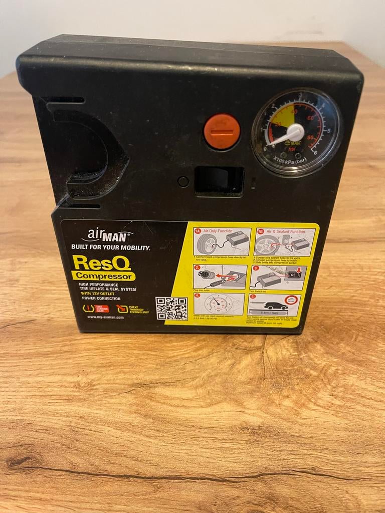 AirMan ResQ Compressor - Bandenpomp 12V, Auto diversen, Autogereedschap, Ophalen, Gebruikt