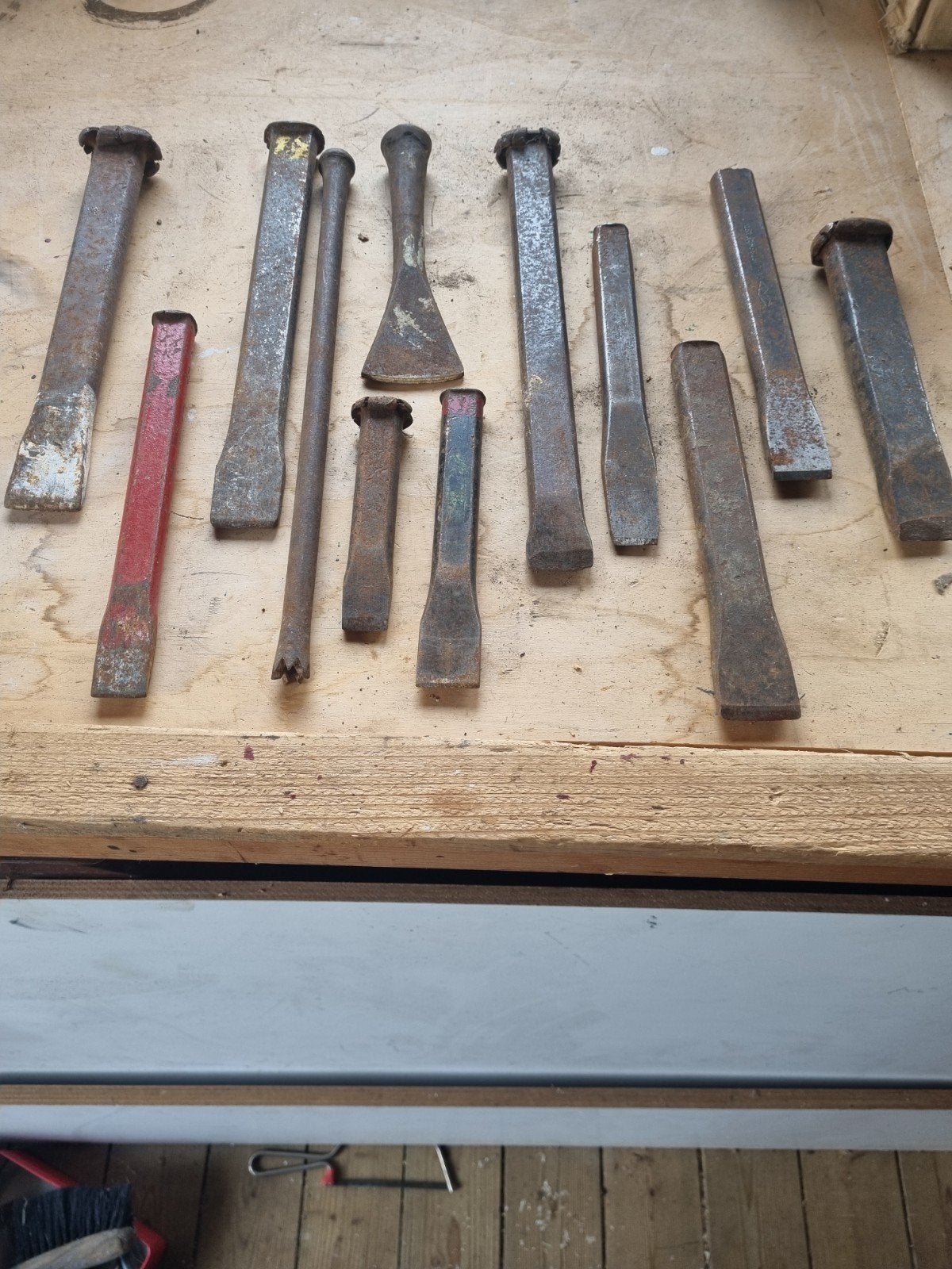 Set van diverse beitels - Gebruikt gereedschap, Ophalen of Verzenden, Gebruikt, Beitel