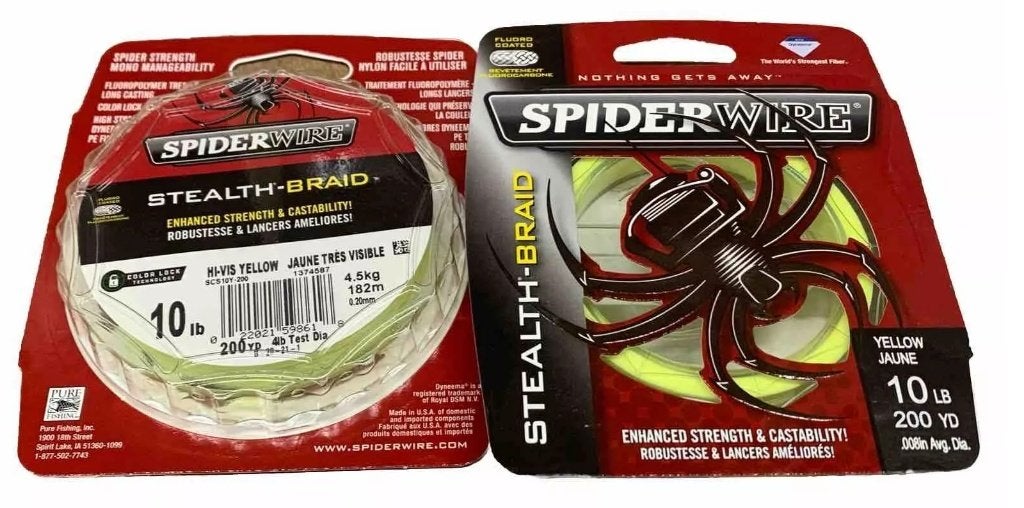 SpiderWire Stealth Yellow Dyneema Gevlochten Vislijn, Ophalen, Nieuw, Vislijn