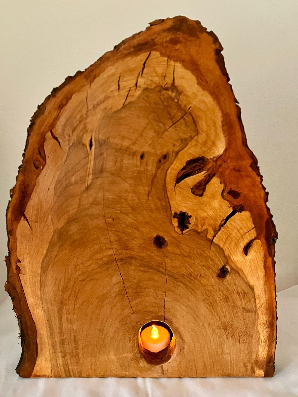 Boomschijf met unieke tekening en verlichting, Hout, Nieuw, Ophalen of Verzenden, Landelijk