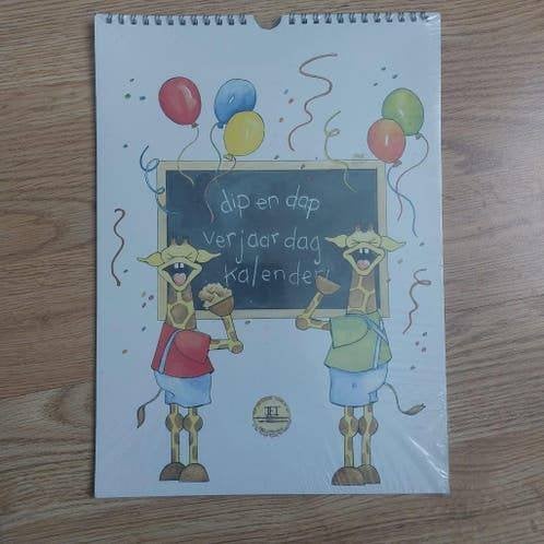Dip en Dap Verjaardags kalender,nieuwe, Diversen, Ophalen of Verzenden, Maandkalender, Nieuw