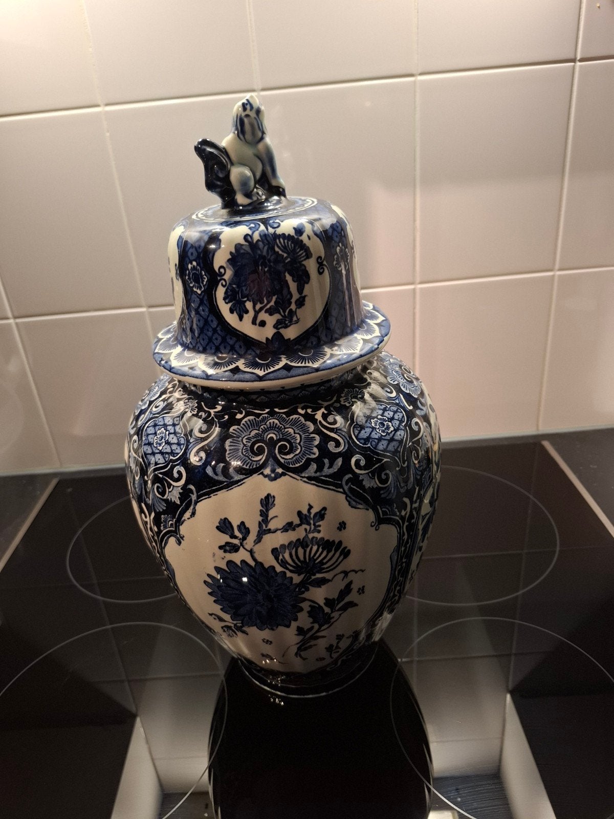 Prachtige Delfts Blauwe gemberpot van Royal Boch, Antiek en Kunst, Antiek | Vazen, Ophalen