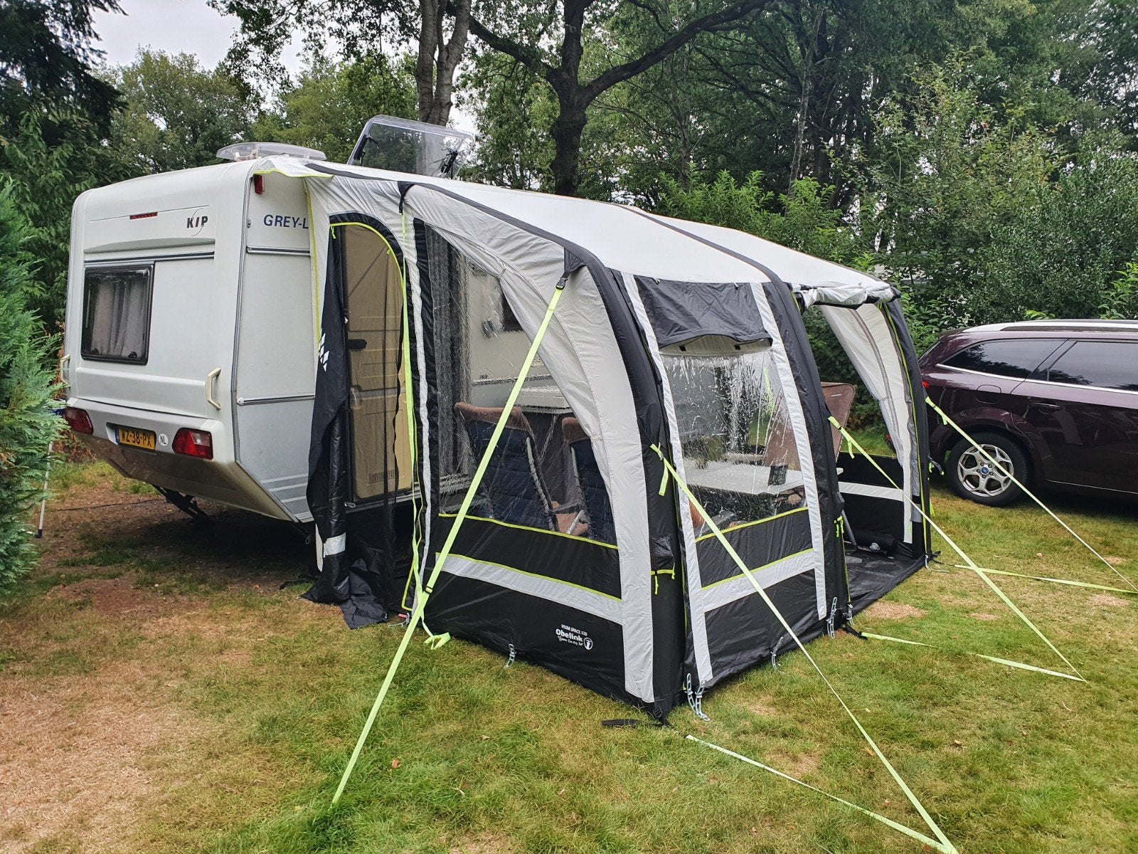 Opblaasbare Voortent Obelink Viera Easy Air 320, Caravans en Kamperen, Ophalen, Zo goed als nieuw