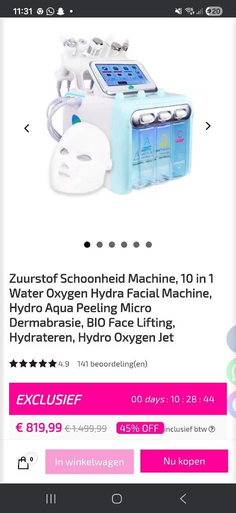 Gezichts reinigings apparaat, Ophalen of Verzenden, Nieuw, Gehele gezicht, Reiniging