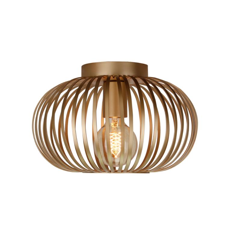 CURVATO PLAFONDLAMP – 1 LICHTS – Ø30CM – GOUD, Huis en Inrichting, Lampen | Plafondlampen, Nieuw, Verzenden