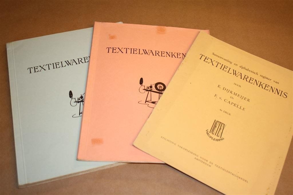 Textielwarenkennis - 3 delen - Dijkmeijer - Circa 1960, Ophalen of Verzenden, Gelezen, Mode algemeen