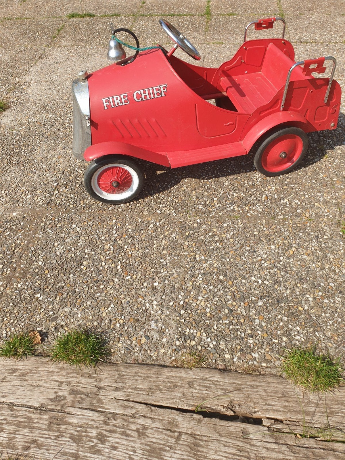 Vintage Rode Traptractor Brandweerwagen 'Fire Chief', Ophalen of Verzenden, Gebruikt