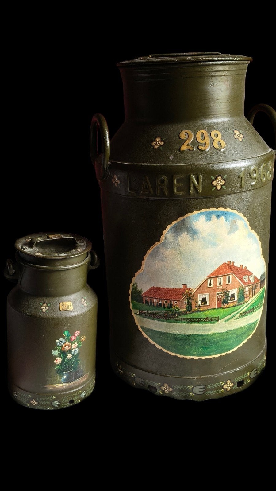 Decoratieve melkbussen  of  carbid schieten, Antiek en Kunst, Ophalen