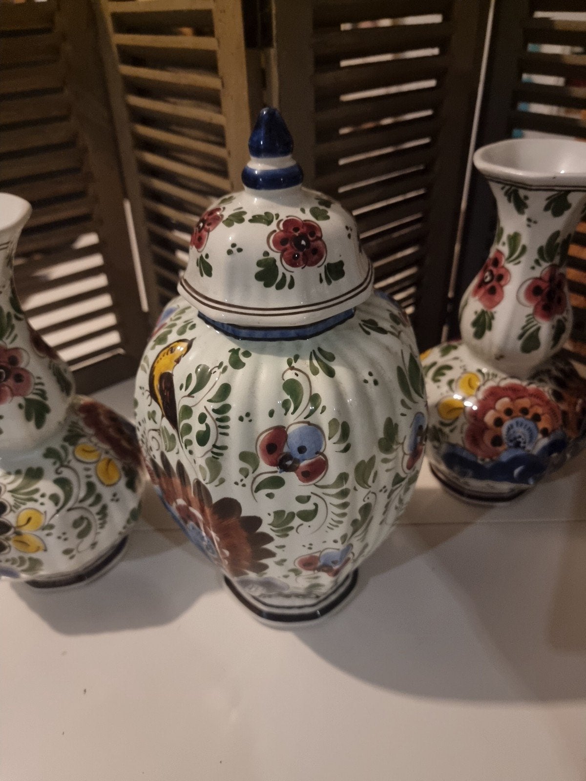 Delfts Holland Kaststel - Handgeschilderd - De Iris Holland, Antiek en Kunst, Ophalen of Verzenden