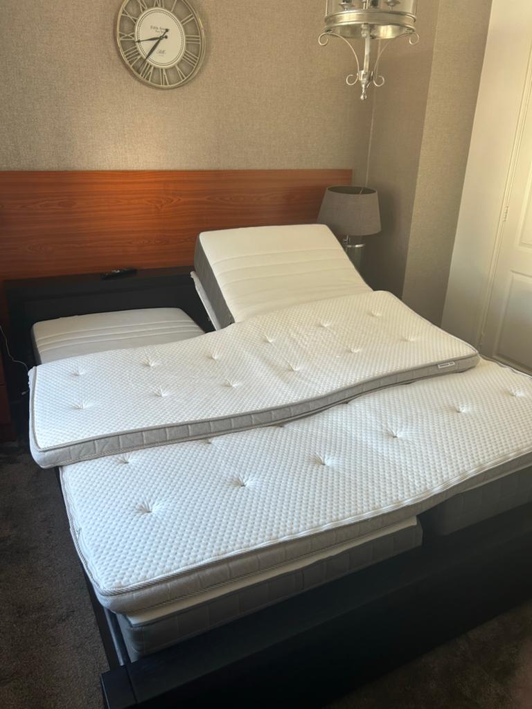 Elektrisch verstelbaar bed 160x200, Ophalen, Tweepersoons, 200 cm, 160 cm