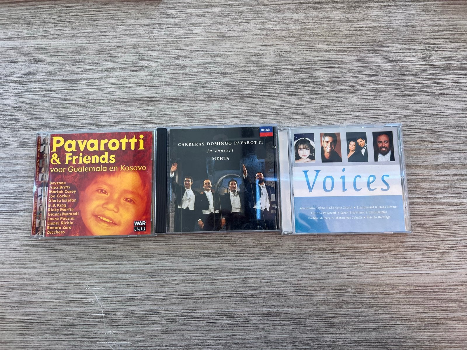 Pavarotti & Friends, Carreras Domingo Pavarotti, Voices CD's, Cd's en Dvd's, Gebruikt, Overige componisten, Modernisme tot heden