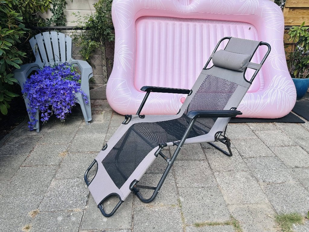 180x60cm Ligstoel Opvouwbaar, Ophalen, Zo goed als nieuw, Campingstoel