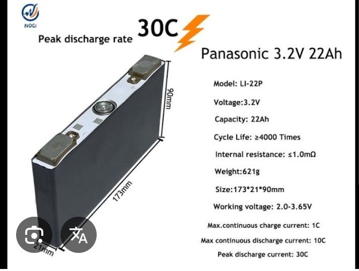 Panasonic lifepo4 cellen getest 100 procent goed, Ophalen of Verzenden