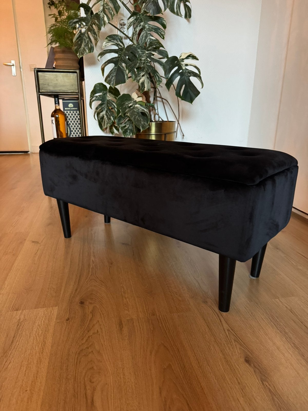 JYSK Opbergbankje - Zwart, Ophalen, Minder dan 50 cm, 75 tot 100 cm, Zo goed als nieuw