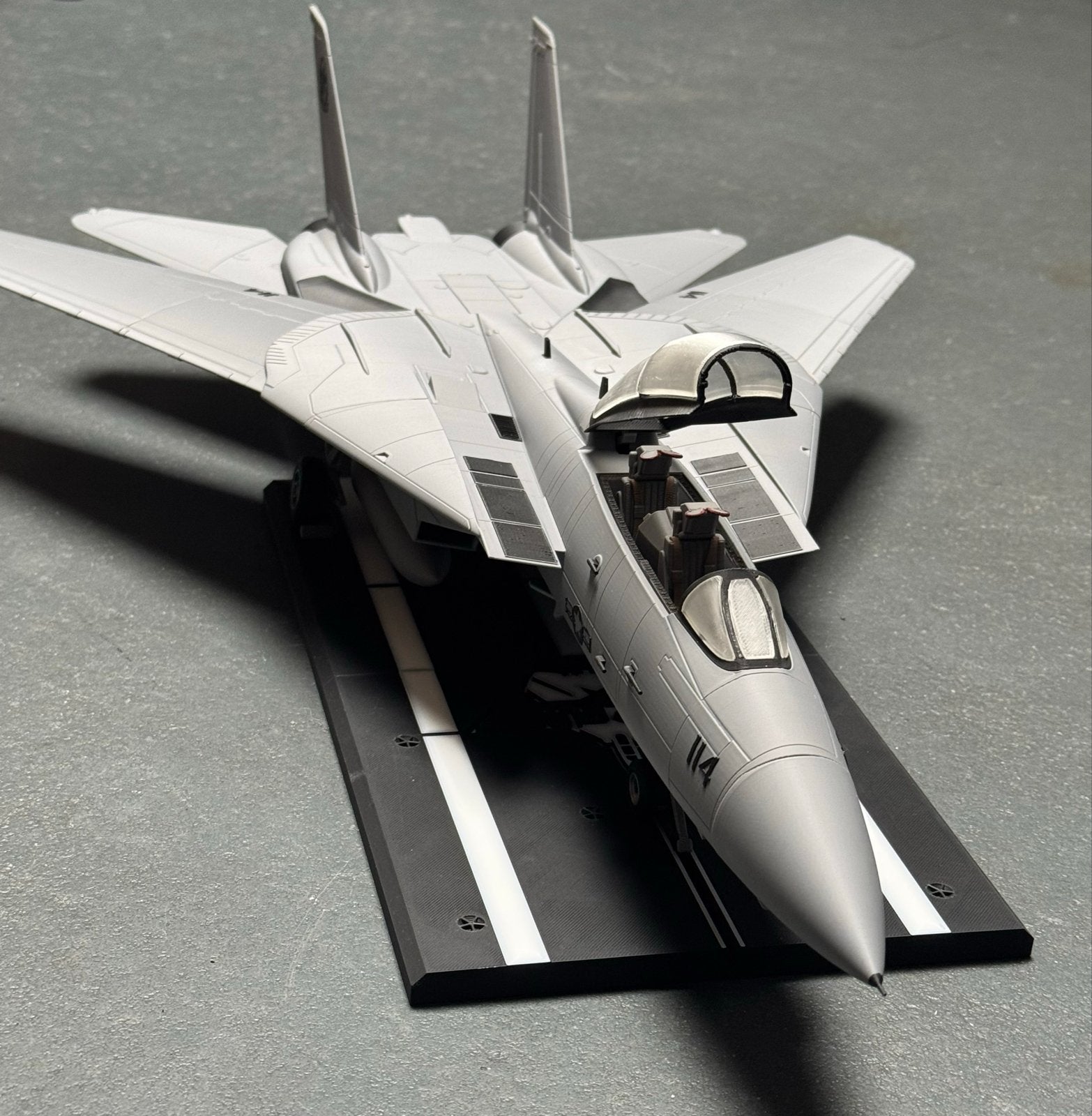 Gedetailleerd 3D-geprint F-14 model met bewegende delen, Overige merken, Nieuw, Ophalen of Verzenden, Groter dan 1:72